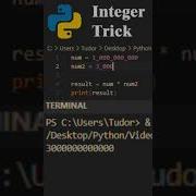 Python INTEGER TRICK In 20 Seconds Shorts Python Programming Coding Learnpython Trick