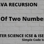 Java Program To Find LCM Of A Number Using Recursion Hindi