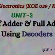 Implementation Of Half Adder Full Adder Using Decoders Digital Electronics KOE 039 049