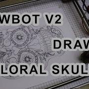Arduino Drawing Machine Drawing A Floral SKULL Using The Crazy Engineer S Drawbot V2 By Arnab Das