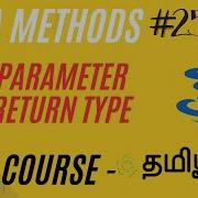 Method Calling In Java Methods With Parameter With Return Value Java Course In Tamil