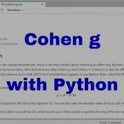 Python Cohen S G