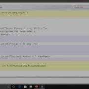 Java Program Convert Binary To Decimal Java Code