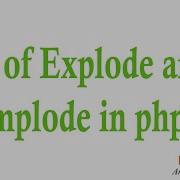 PHP Tutorial Exploding And Imploding In Php