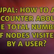 Drupal How To Add A Counter About The Total Number Of Nodes Visited By A User