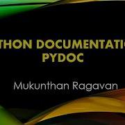 Python Documentation Pydoc