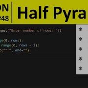 Python Program 48 Print Inverted Half Pyramid Pattern In Python