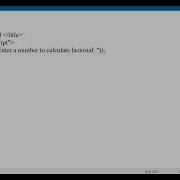 Calculate Factorial Using Javascript