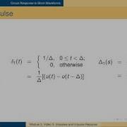 Impulses And The Impulse Response