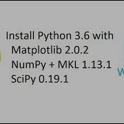 Install Python With Matplotlib Numpy MKL And SciPy
