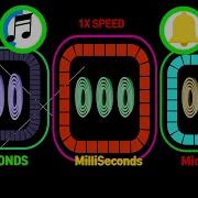 400 Seconds Colorful Rectangle Timer Alarm Milliseconds Microseconds