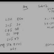 Assembly Language Programming 8085 ASCII To BINARY Code Conversion