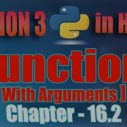 Function With Arguments Chapter 16 PART 02 Python Full Course In Hindi