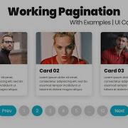 How To Make A Working Pagination With Examples Functional With UI Cards HTML CSS Jquery