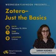 Wednesdays Noon 1 10 24 Zotero Just The Basics