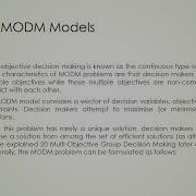 Multi Objective Decision Making