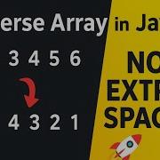 7 Reverse An Array Without Extra Space In Java Java Interview Question