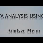 Analyze Menu Frequencies Data Analysis Using SPSS