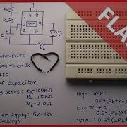 Flashing LED Circuit Using 555 Timer With Theory Explanation