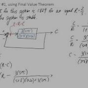 Steady State Error 1 Using Final Value Theorem