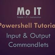 Powershell Tutorials Input Output Basics