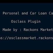 Home Personal And Car Loan Calculator For Osclass Plugin Calculator Plugin Osclass Osclassapps