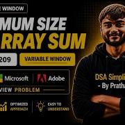 Minimum Size Subarray Sum LeetCode 209 Variable Window Amazon Microsoft Adobe Interview