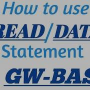 READ DATA STATEMENT In GW BASIC With Practical Example In GW BASIC