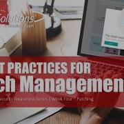 5 Best Practices For Patch Management