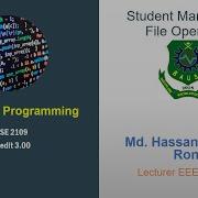 File Example 3 Student Data Entry Into Text File C Programming Tutorial In Bangla By HK Roni