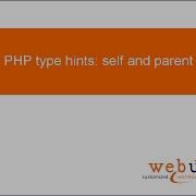 PHP Type Hints Self And Parent
