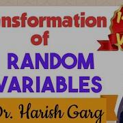 Transformation Of A Random Variable Solved Examples