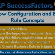 Workflow Configuration Business Rule Concepts To Trigger Workflow Deeply Explain Each Field Sap