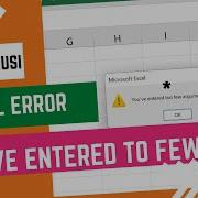Mengatasi Excel You Ve Entered Too Few Arguments