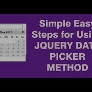 Datepicker Easy Method In JQuery