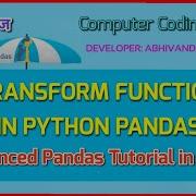 Transform Function In Python Pandas Transform Function Advanced Python Tutorial In Hindi