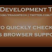 Check Html Css Browser Support
