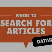 Where To Search For Articles Databases