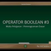 Operator Boolean 3