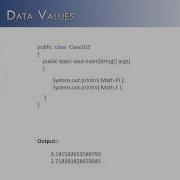 Classes Part 2 Data Values Java