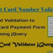 Credit Card Validation Using JQuery