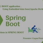 10 CURD Operation In Spring Boot Using Apache Derby Embedded Database