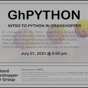 PDX GH Introduction To GhPython