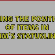 Fixing The Position Of Items In Vim S Statusline