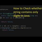 How To Check Whether A String Contains Only Digits In Java