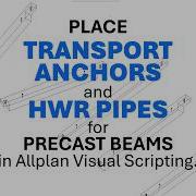 Place Transport Anchors And HWR Pipes For Precast Beams In Allplan Visual Scripting