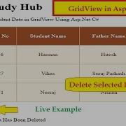 Delete Multiple Selected Rows In GridView At Once In Asp Net C Hindi Online Learning Tutorials