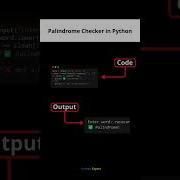 Palindrome Checker In Python 5 Lines Python Project Developer Programming Coding Python