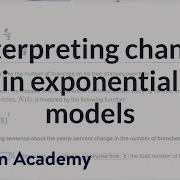 Interpreting Change In Exponential Models Mathematics II High School Math Khan Academy