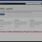 How To Create Twitter Bootstrap Project In Netbeans Generate Default Bootstrap Template